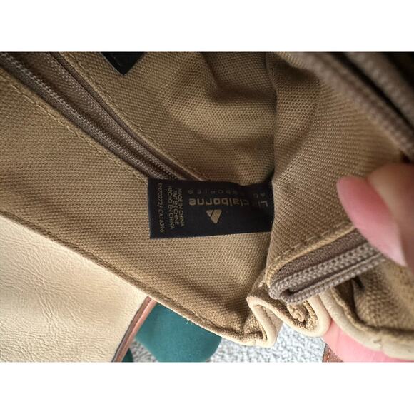 Vintage 90s Liz Claiborne Saddle Bag Crossbody Beige & Brown Equestrian - Picture 8 of 8